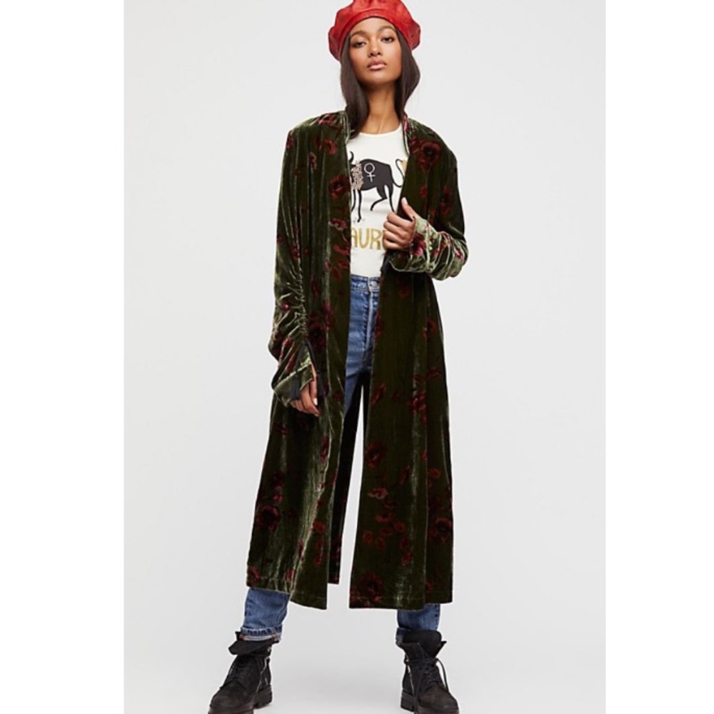 Free People Dhalia Velvet Duster